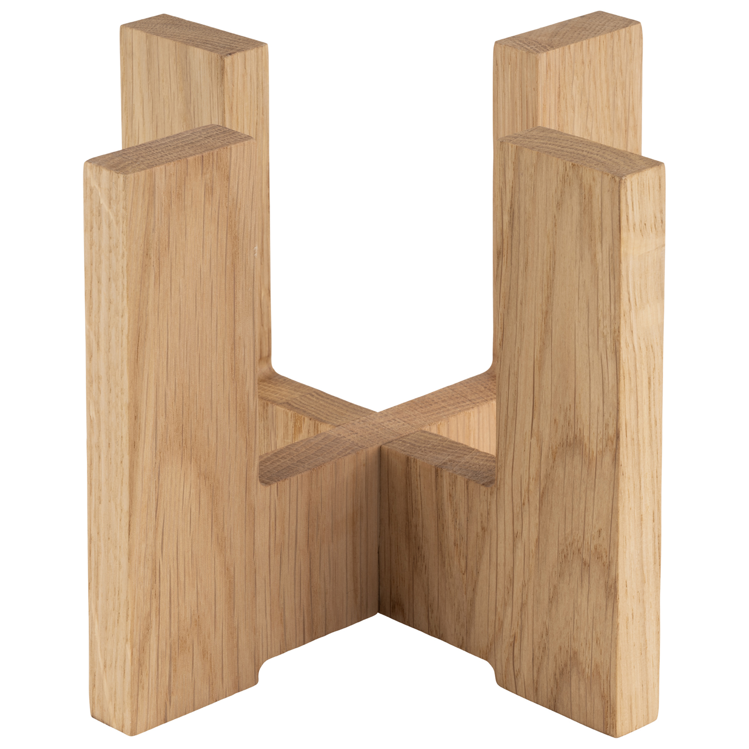 Podest für Glaskaraffe, Eichenholz, wasserfest lackiert, 15 x 15 x 12 cm