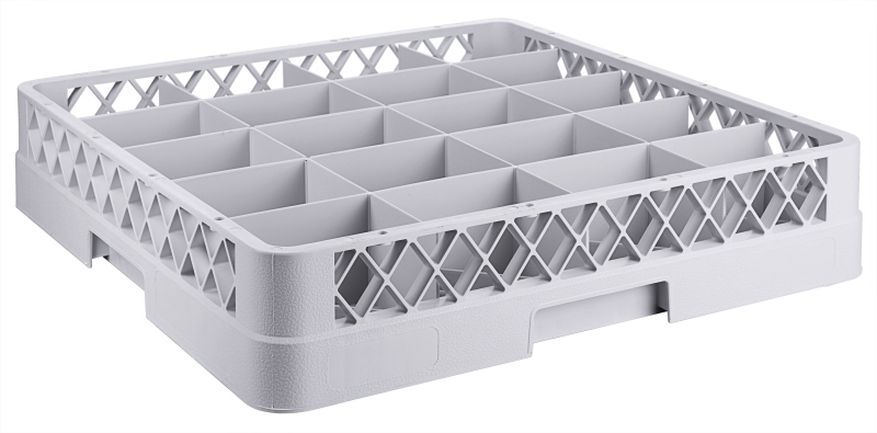 Gläserspülkorb TASSE, graues PP, 20 Fächer, Tasse: H: 8 cm und D: 9 cm