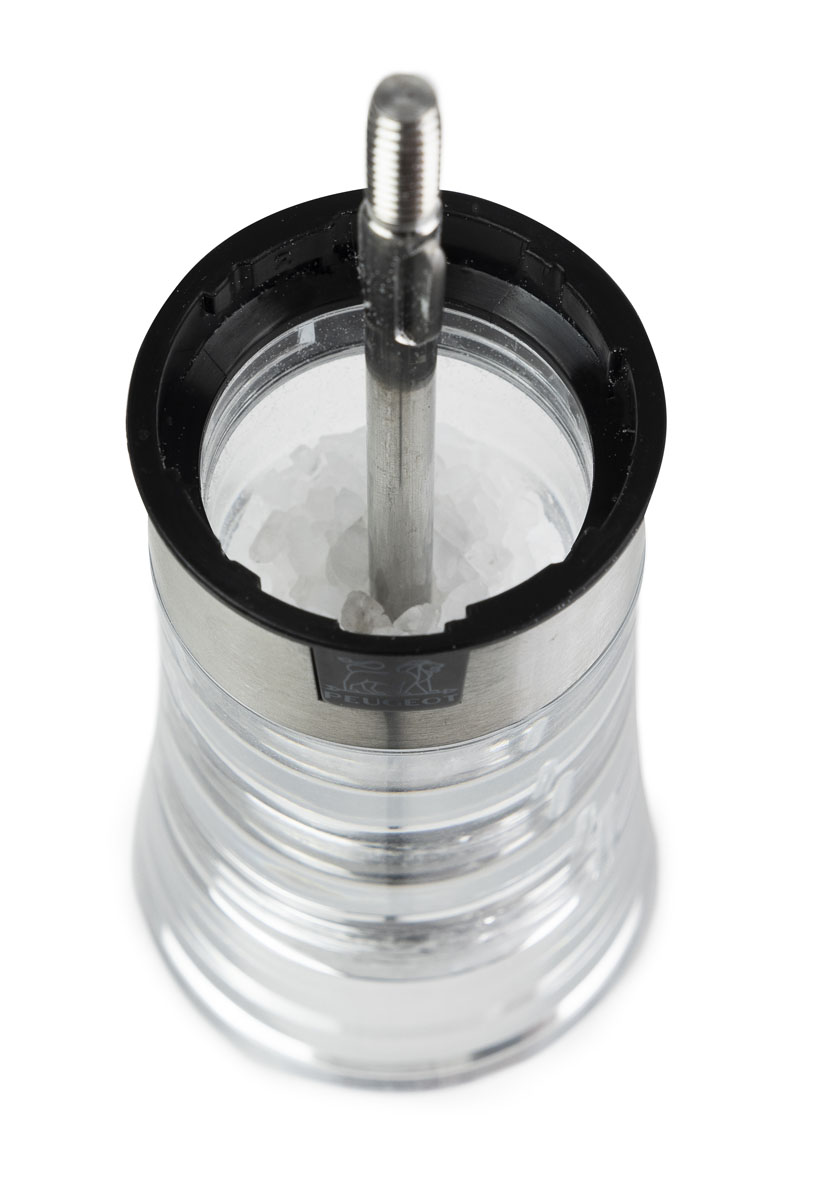 Peugeot : Oslo - Salzmühle, manuelle Acryl-Mühle, Größe: 14 cm, Farbe: transparent