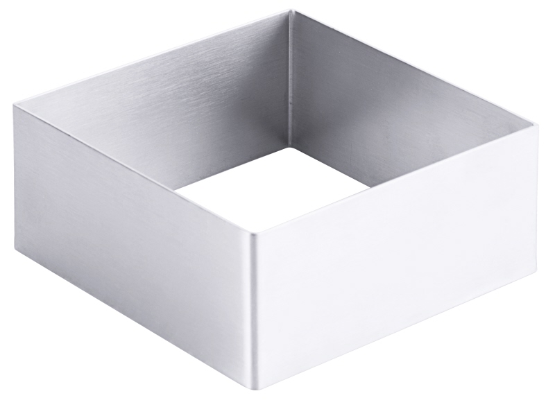 Schaumspeisenform, quadratisch, EdSt., 10 x 10 cm, H: 4,5 cm