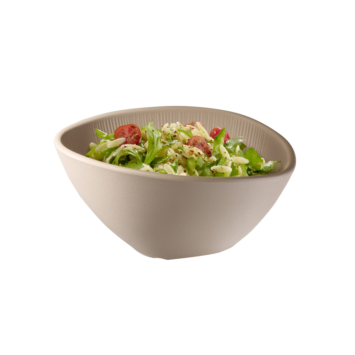 Schale NERO, Melamin, I: 0,5 Liter, 19 cm x 16,5 cm, H: 9 cm, Fb. sand