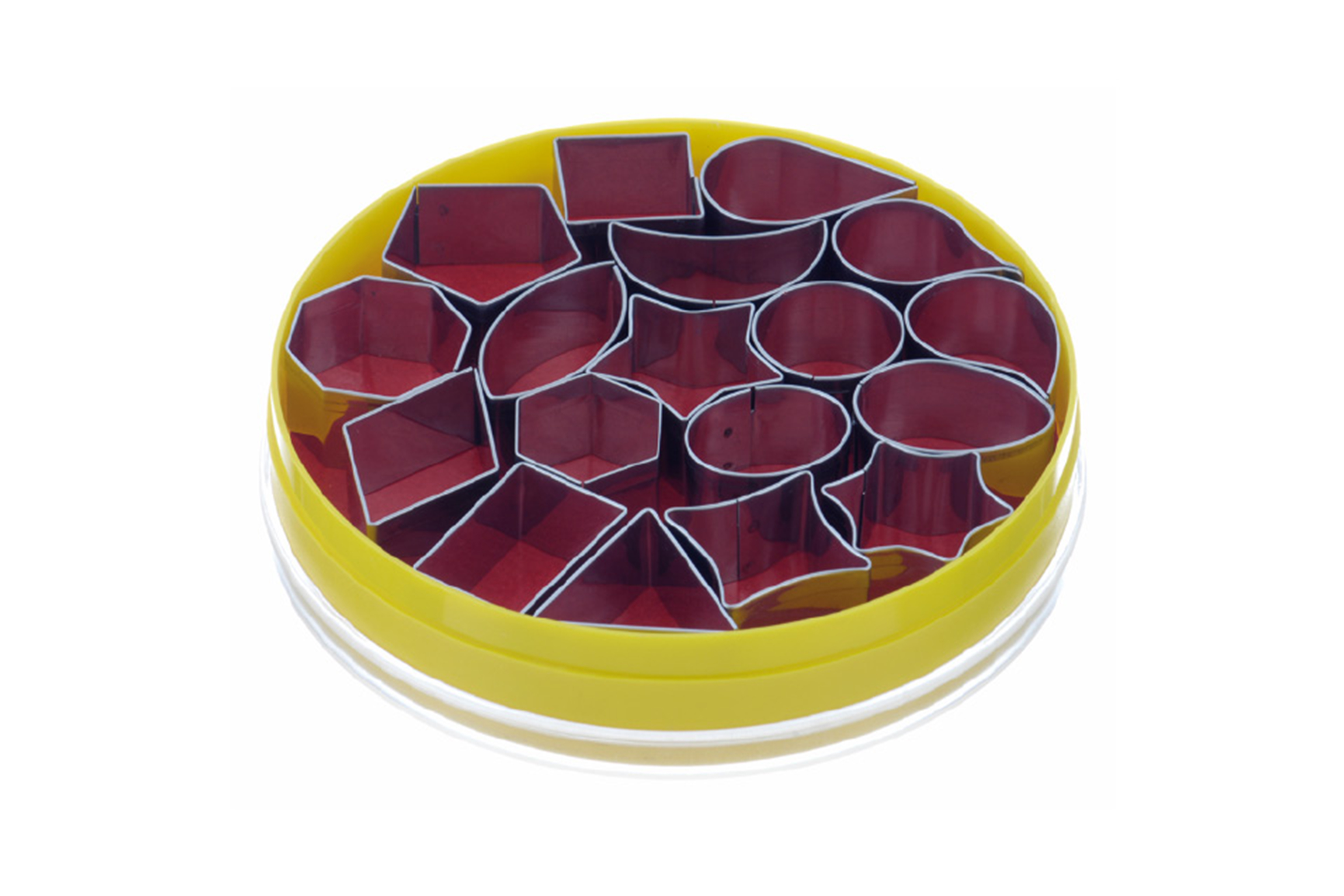 Dekor Ausstecher im Satz Geometrie 18-tlg., Höhe: 20 mm, Edelstahl