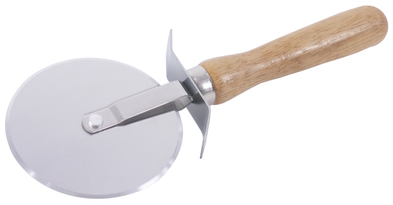 Pizzaschneider, Holzgriff, EdSt., L: 25,5 cm, D: 10 cm