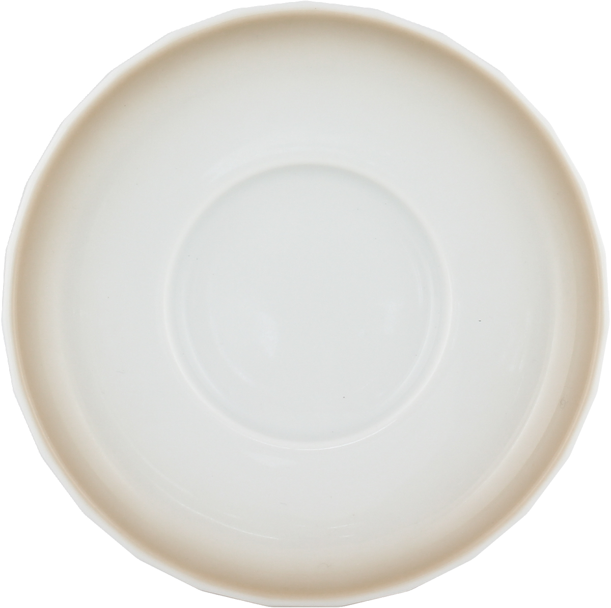 Bauscher, Edge : Gradient Beige 700746 - Espresso-Untere rund, 13 cm