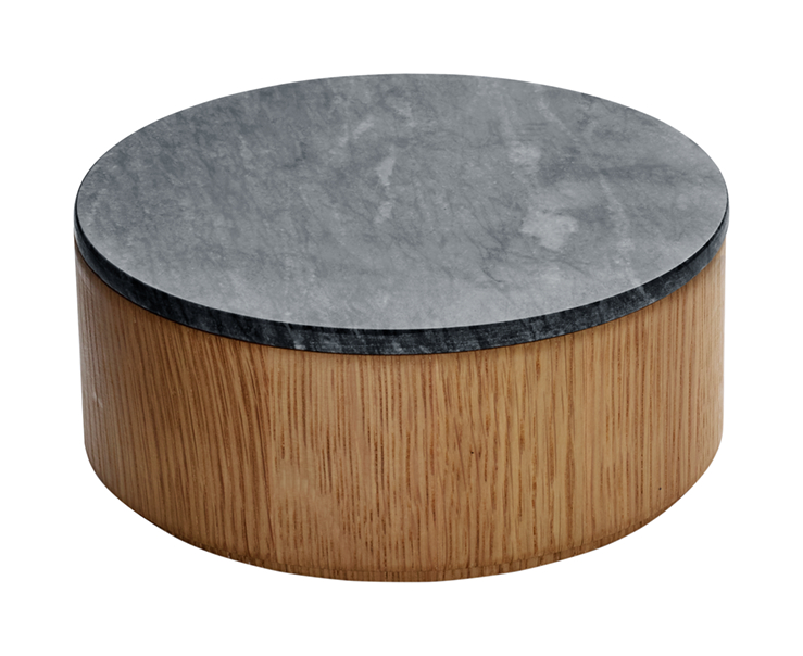 Playground, Marmor - Gourmet-Bowl Eiche m. Marmordeckel, D: 16 x H: 7 cm