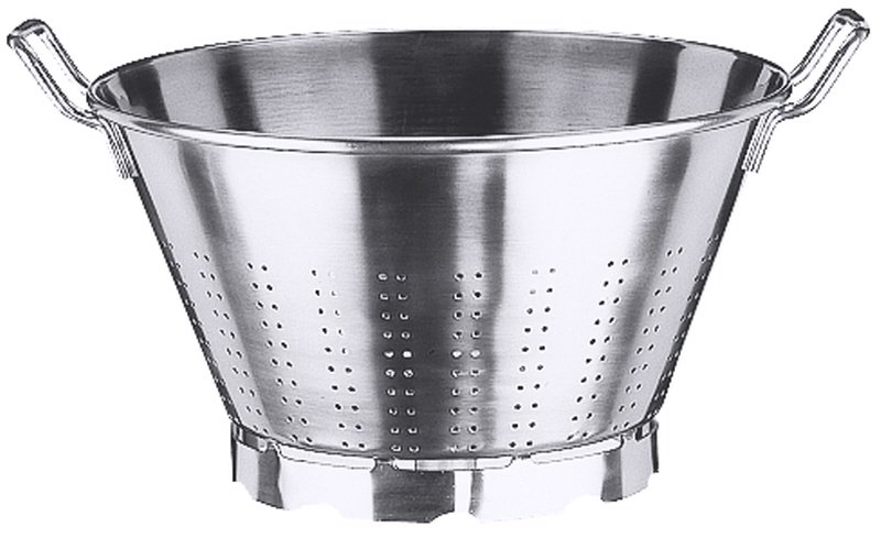 Seiher mit Fuß, I: 24 ltr., D: 45 cm, H: 25 cm, Edelstahl