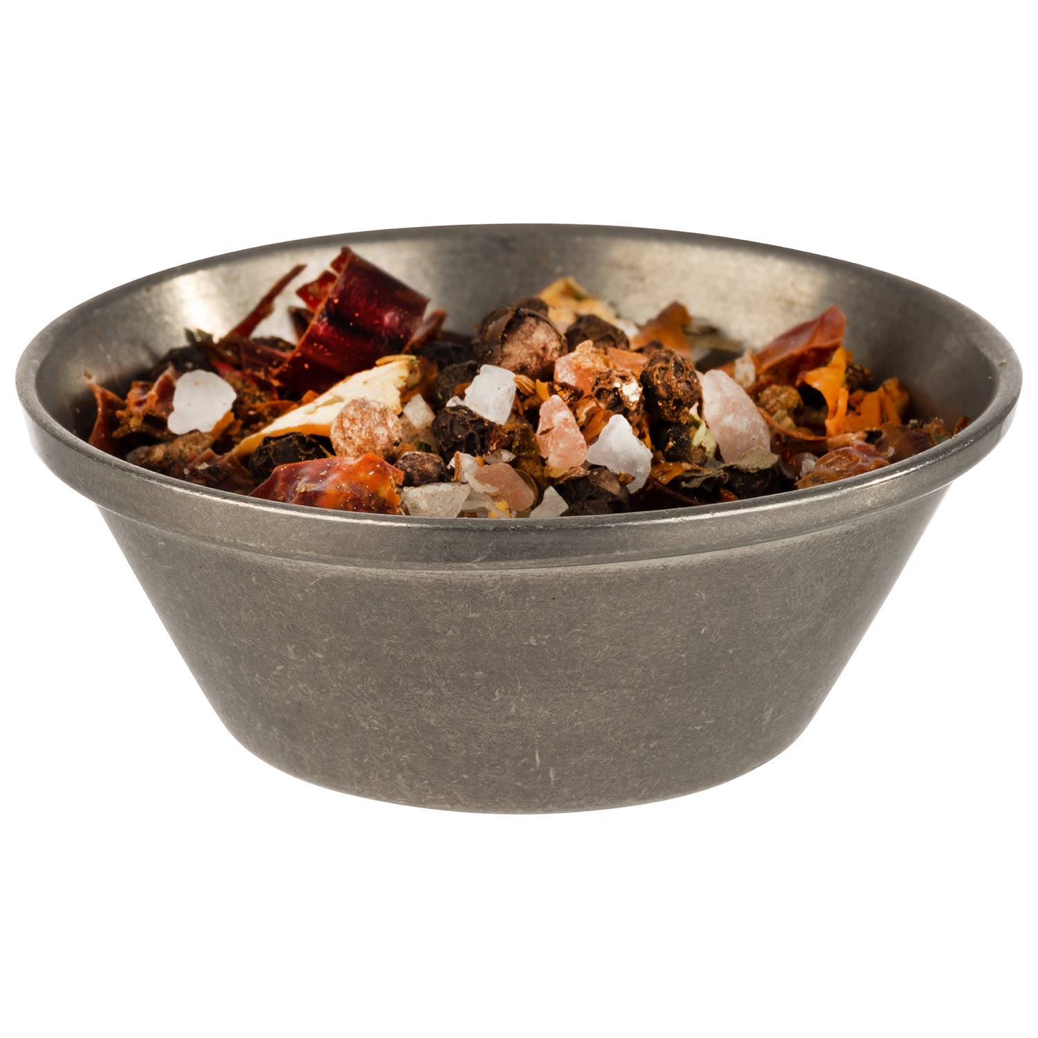 Dip-Schälchen, 6er-Set, Edelstahl, D: 6 cm, H: 2,5 cm, I: 40 ml, Fb. Antik-Edelstahl-Look