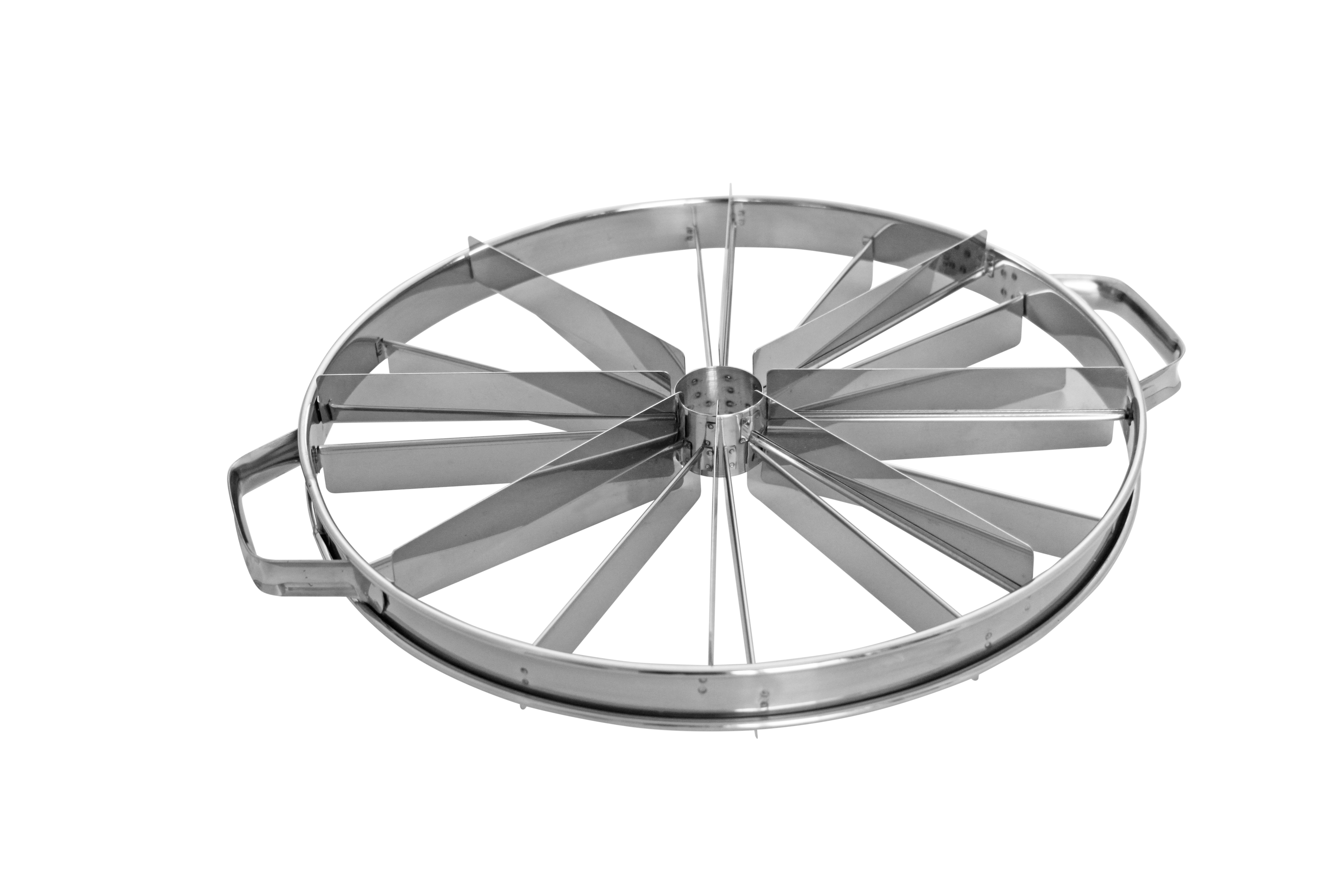 Tortenteiler, 8/12 Teilungen, doppelseitig, Edelstahl, D: 33 cm, H: 5,3 cm