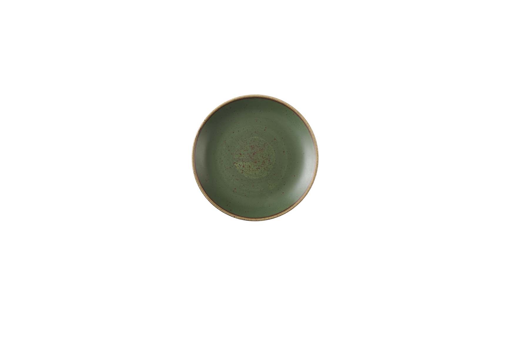 Churchill, Stonecast : Sorrel Green - Teller flach Coup, 16,5 cm