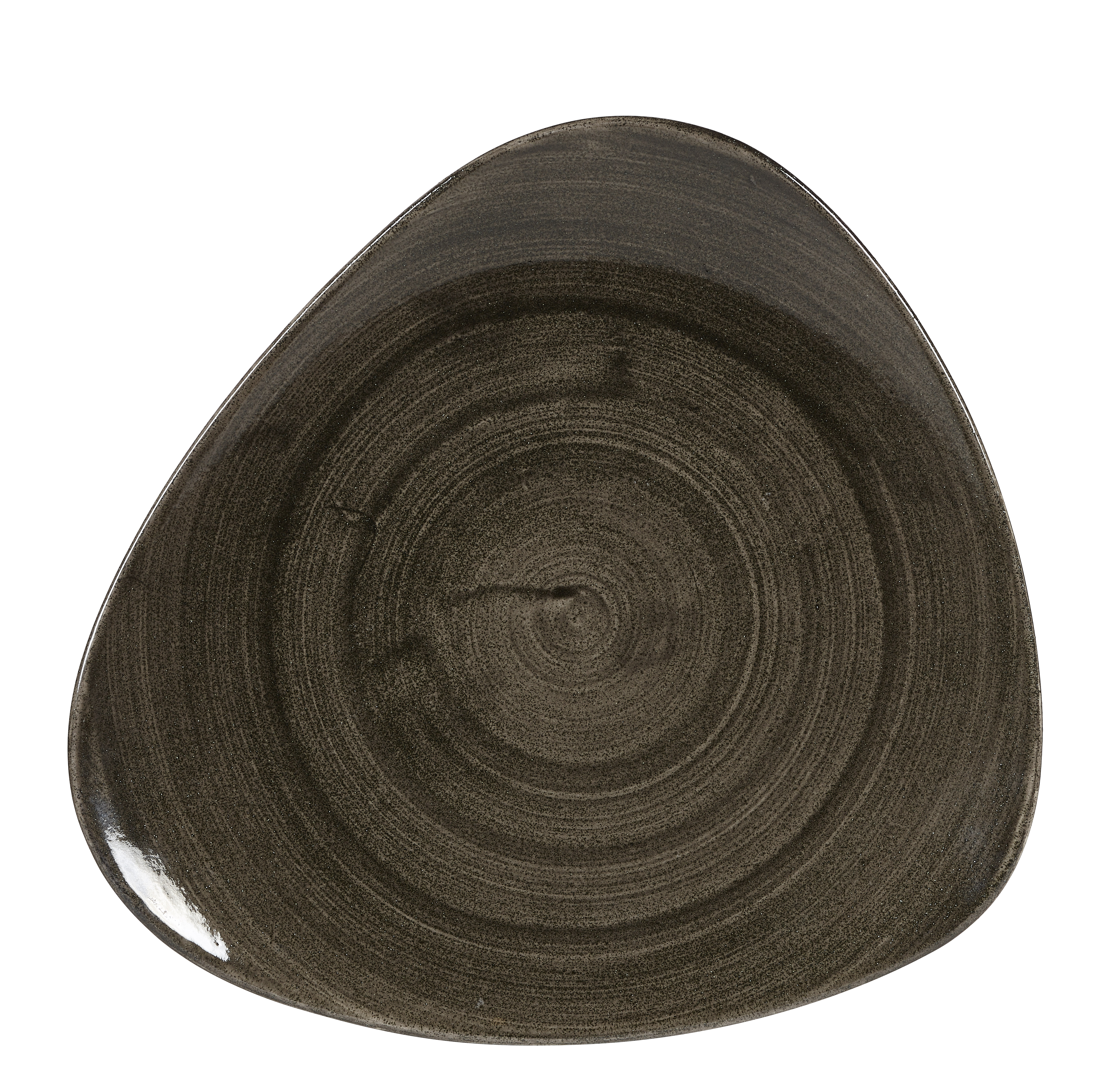 Churchill, Stonecast Patina : Iron Black - Teller flach dreieckig, 31,1 cm
