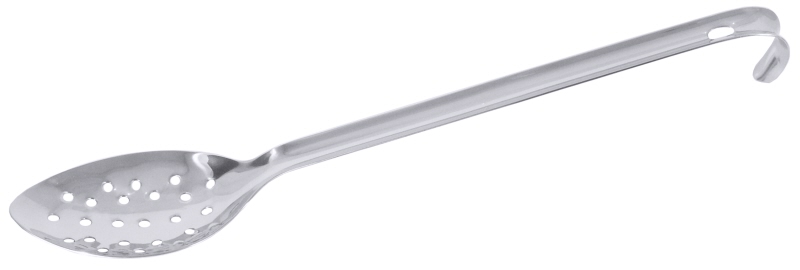 Gemüselöffel perforiert, Edelstahl, 10 x 7 cm, Stiellänge: 20 cm