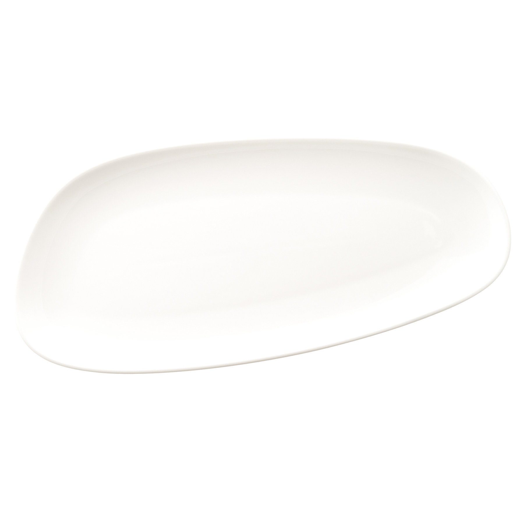 Vago, Cream : Platte oval asymmetrisch 37 x 17 cm