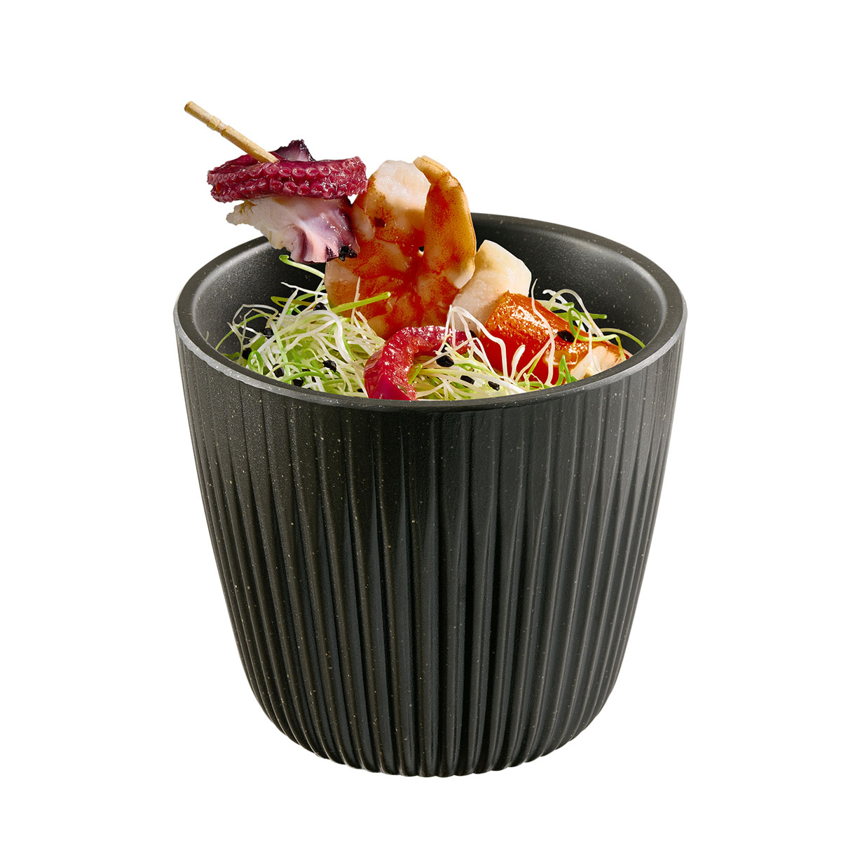 Schale LINEO, 6er-Set, Melamin, D: 8,5 cm, H: 7,5 cm, I: 180 ml, Fb. braun