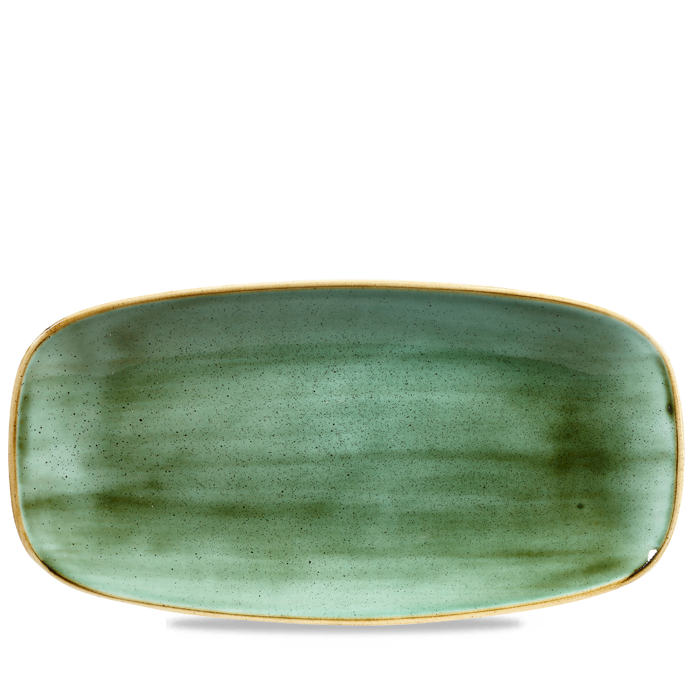 Churchill, Stonecast : Samphire Green - Chefs Platte rechteckig, 29,8 x 15,3 cm