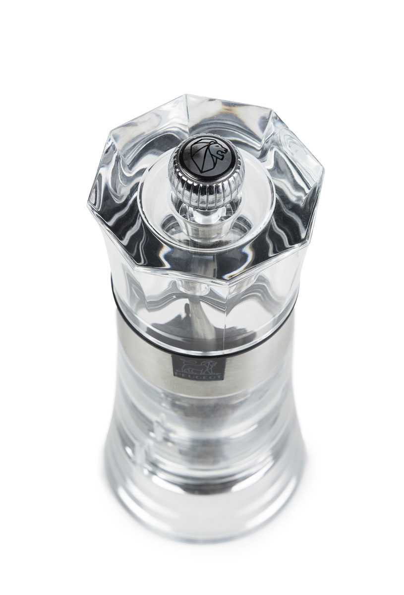 Peugeot : Oslo - Pfeffermühle, manuelle Acryl-Mühle, Größe: 14 cm, Farbe: transparent