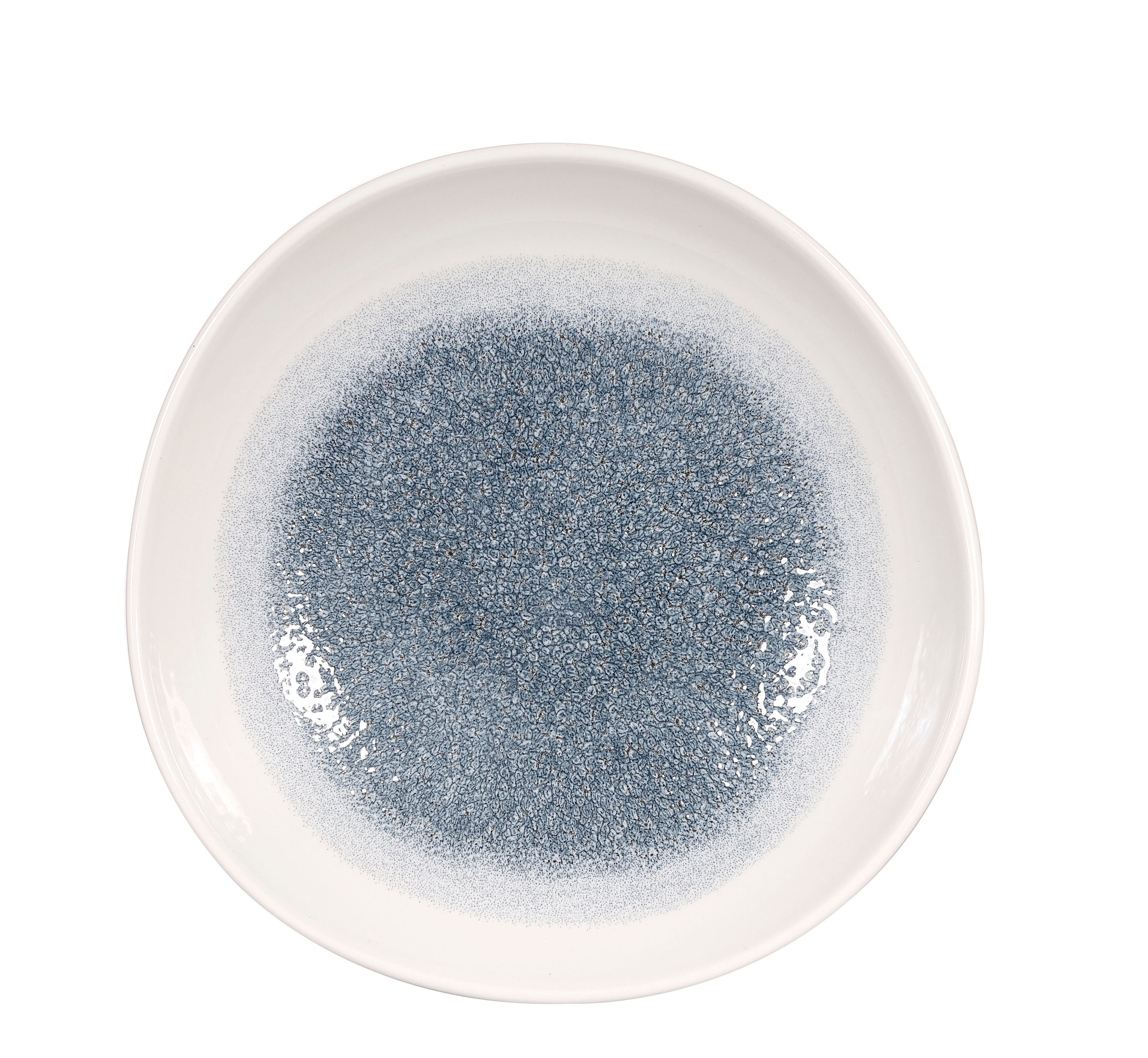 Churchill, Raku : Topaz Blue - Teller tief rund Organisch, 25,3 cm/ 1,1 ltr.