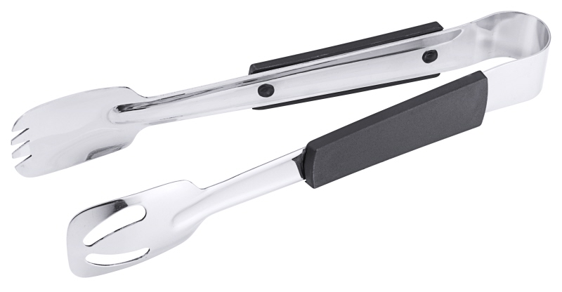 Servierzange, Buffet Noir, EdSt., schwarzer PA-Griff, L: 24 cm