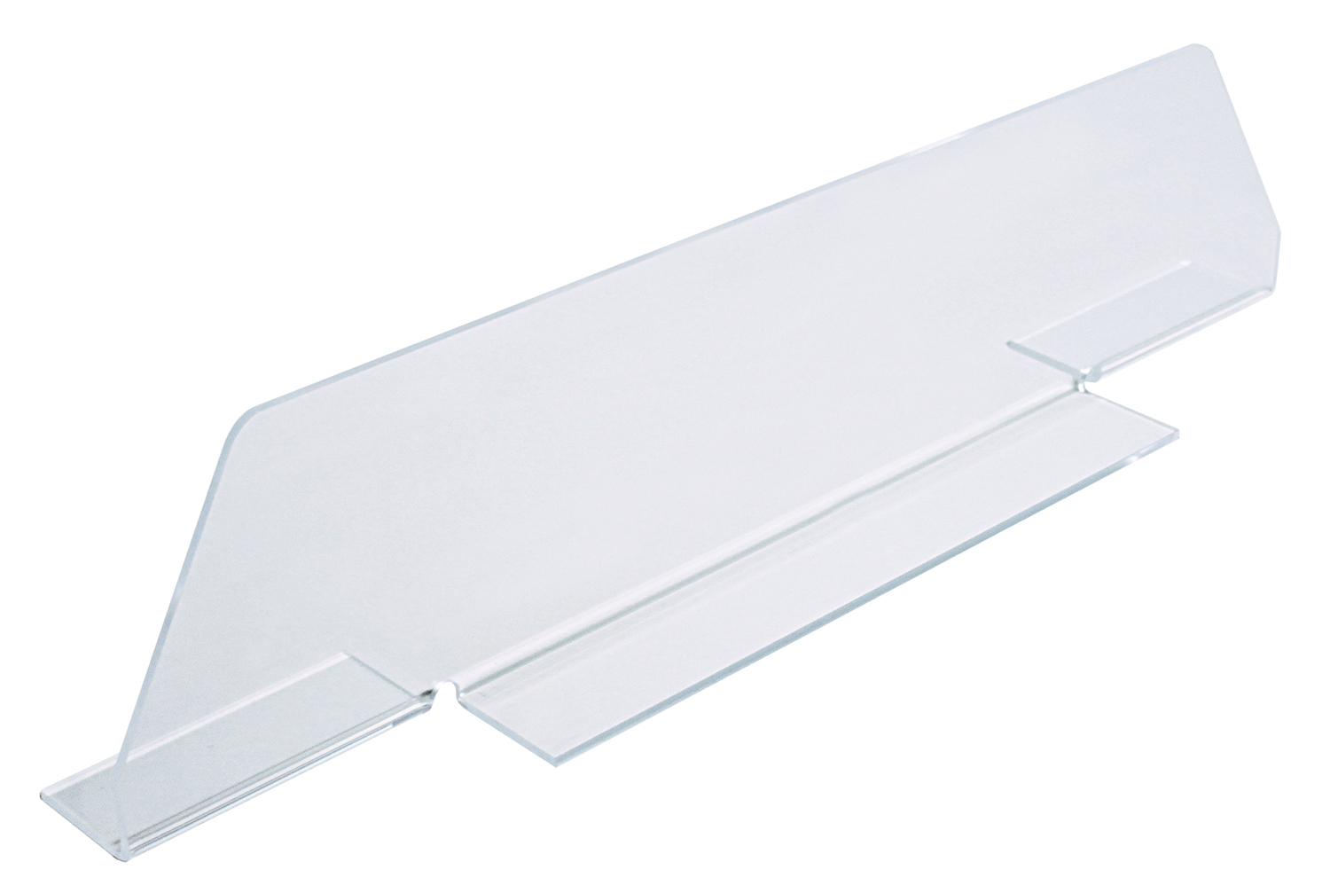 Thekenabtrennung aus Acryl, PMMA, B: 700 mmx H: 170 mm, transparent