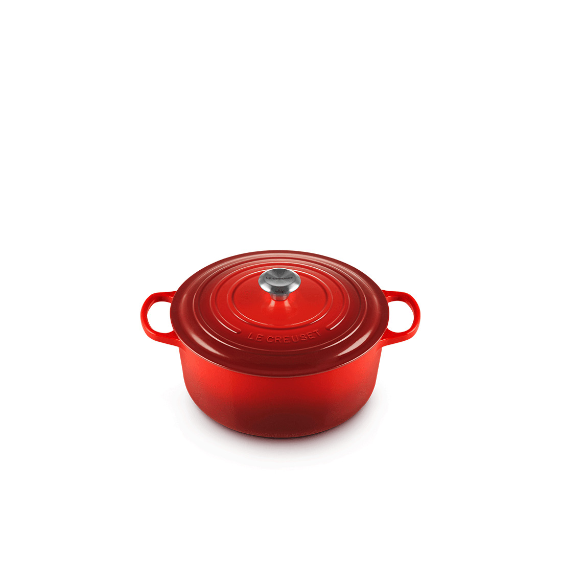 Le Creuset, Gusseisen - Bräter rund Signature, 28 cm/ 6,7 ltr., Fb. Kirschrot