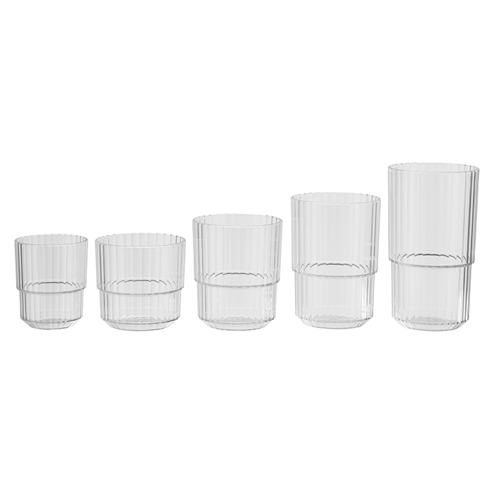 Trinkbecher Linea, Tritan, D: 8,5 cm, H: 8 cm, I: 220 ml, Farbe: crystal clear