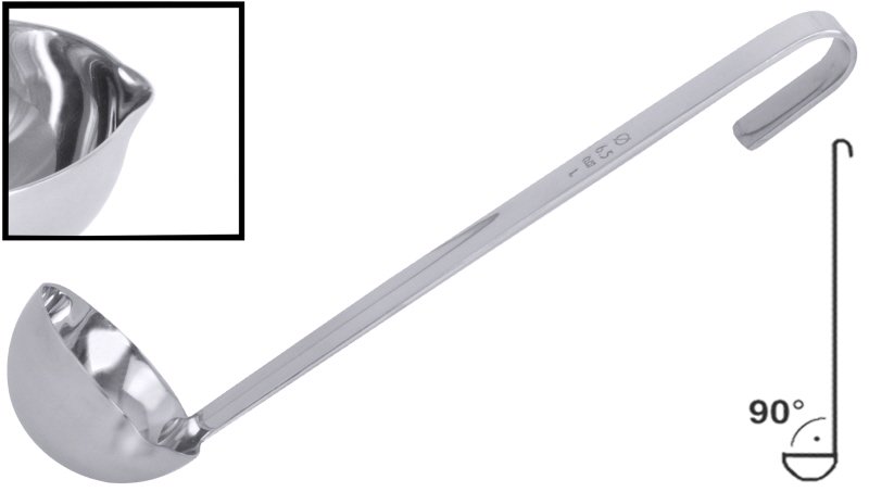 Dressingschöpfer fugenlos, Edelstahl, I: 0,06 ltr., D: 6,5 cm, Stiellänge: 23 cm