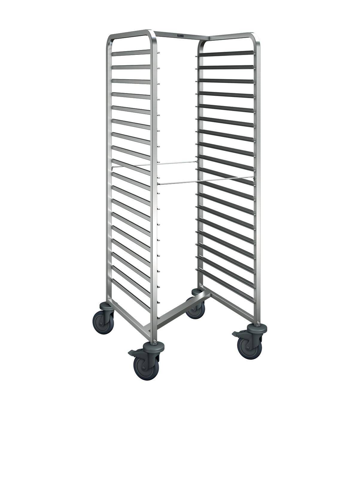 Regalwagen RWRR 161, Kapazität: 18 GN 2/1 oder 36 GN 1/1, Trgf.: max. 200 kg, LxBxH: 66,2 x 73,4 x 164,5 cm