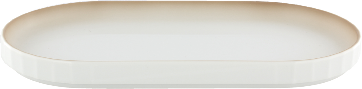 Bauscher, Edge : Gradient Beige 700746 - Platte oval, 32 x 17 cm