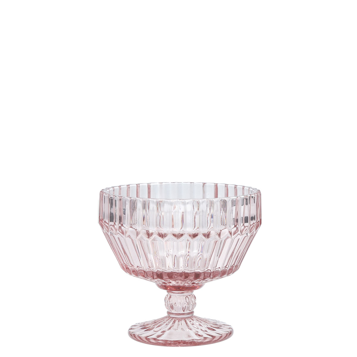 Glasbowl auf Fuss : Archie pink, Inhalt: 290 ml, D: 110 mm, H: 100 mm