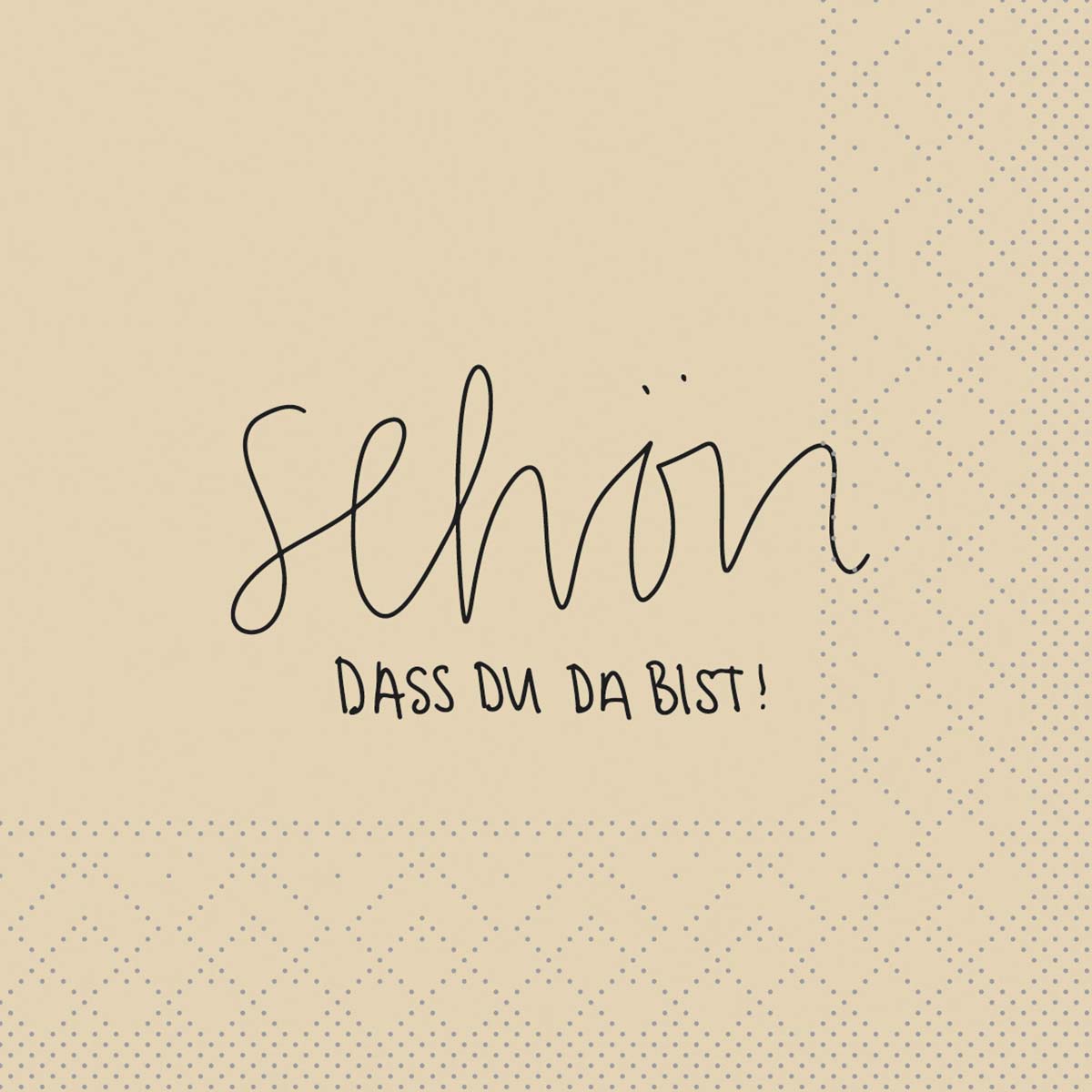 Cocktail Servietten - Schön, dass Du da bist! Tissue