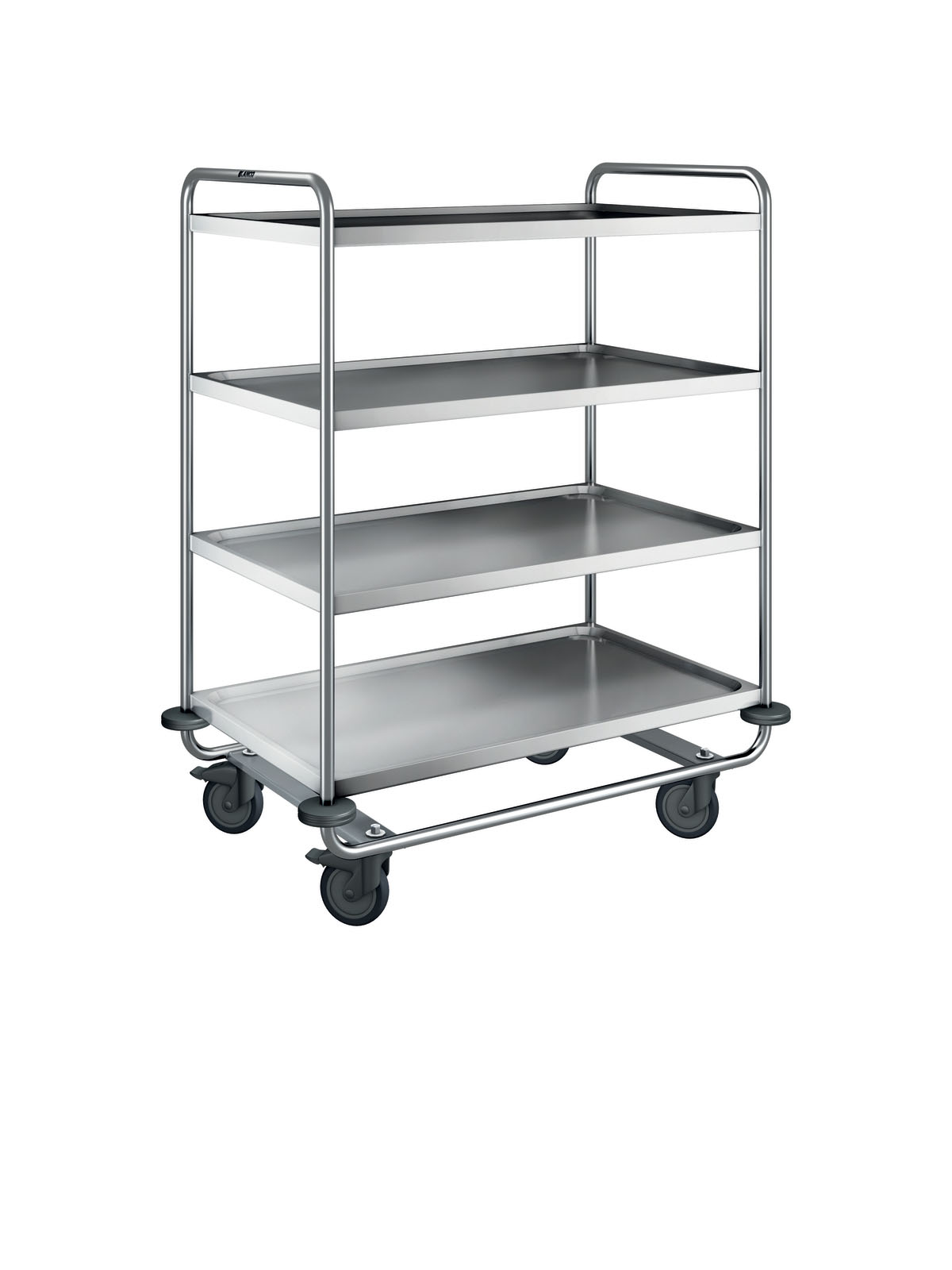 Servierwagen SW 10 X 6-4, 4 Borde 100 x 60 cm, max. 80 kg/ Bord, Trgf.: 200 kg, LxBxH: 110 x 70 x 135 cm