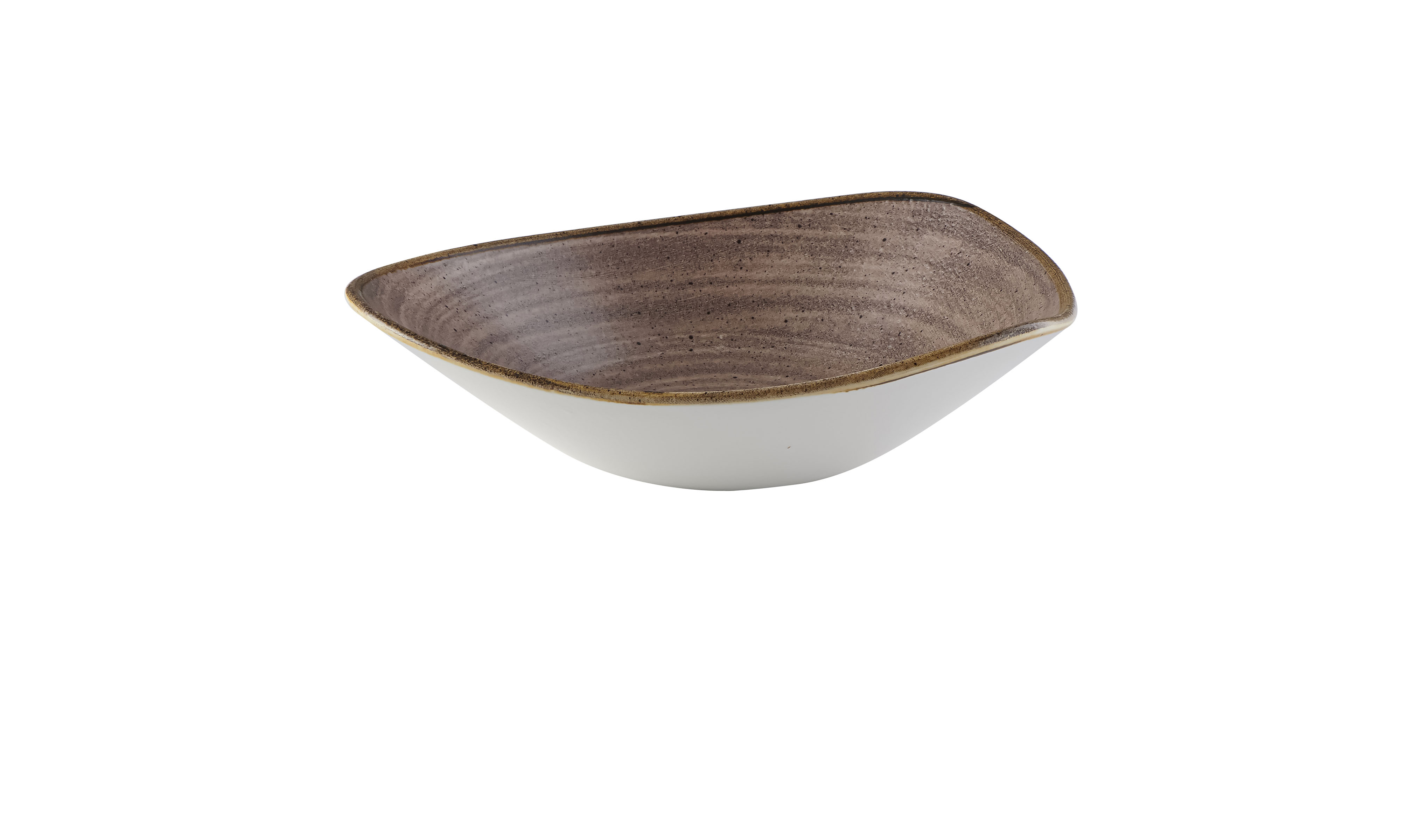 Churchill, Stonecast Raw : Brown Vellum - Schale dreieckig, 23,5 cm/ 0,6 ltr.