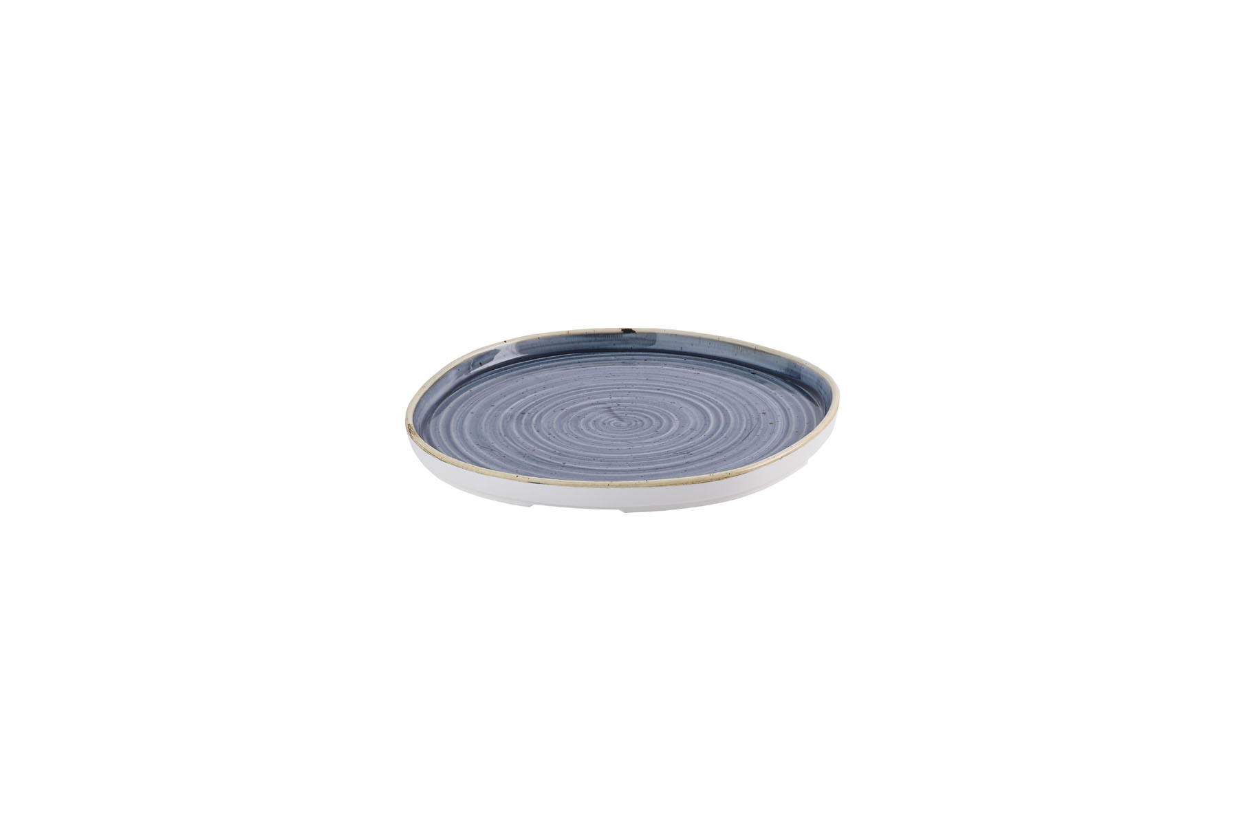 Churchill, Stonecast : Blueberry - Teller flach organisch m. erhöhten Rand, 25,5 x 2 cm