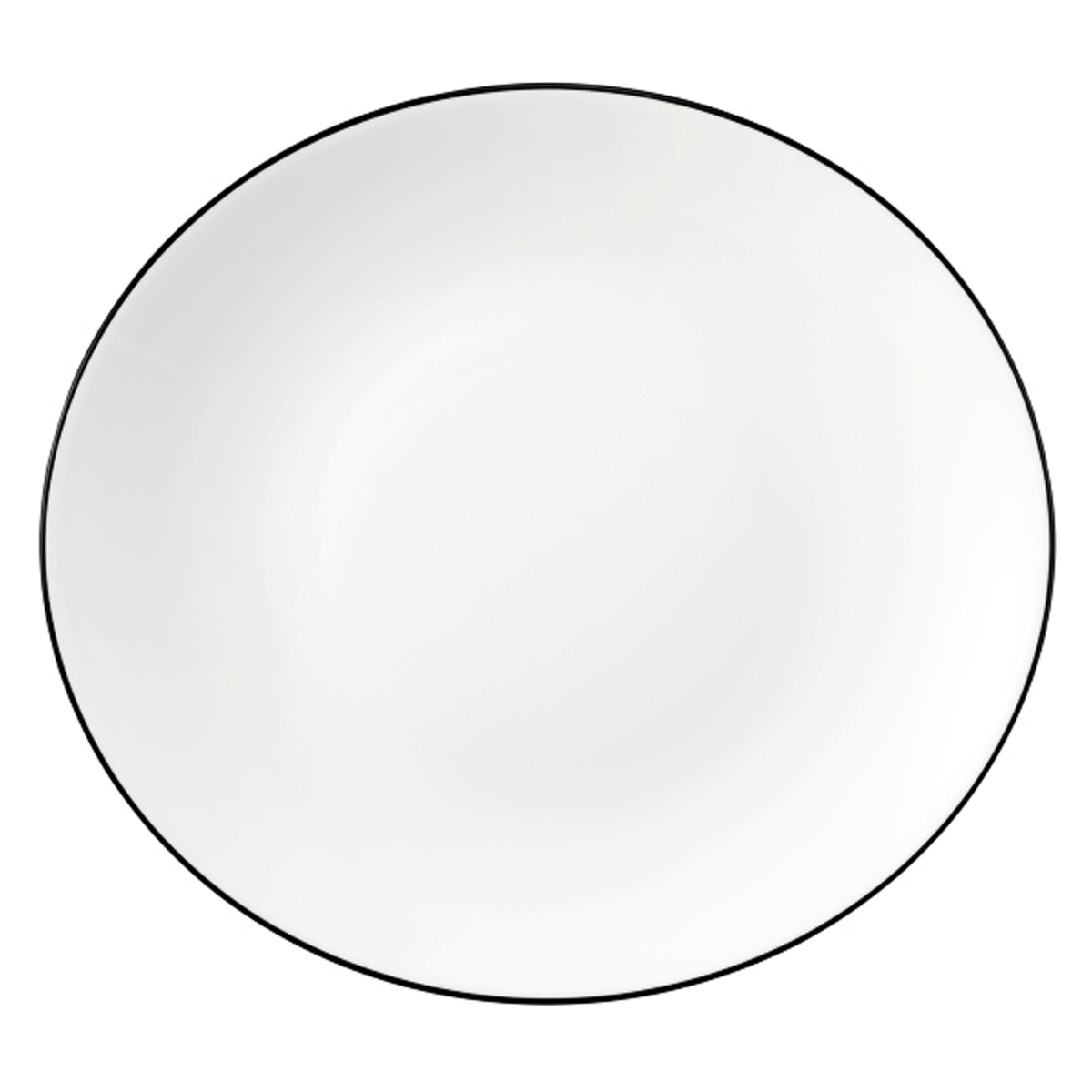 Seltmann Weiden, Modern Life : 10826 Black Line - Platzteller oval 5235, 34 cm