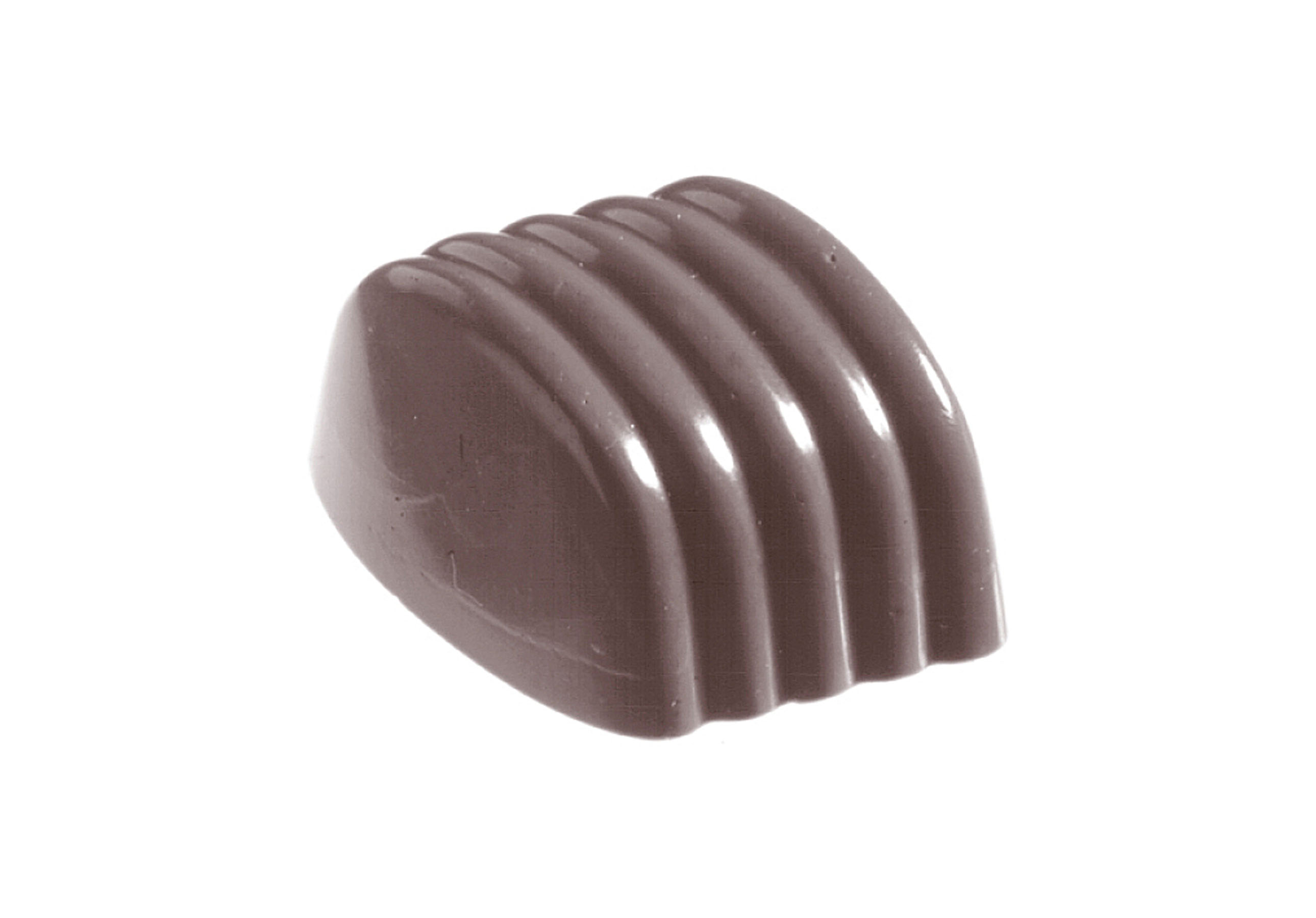 Schokoladen- Form Praline rechteckig mit Rillen, 275 x 135 mm, 3 x 8 Stück 30 x 27 x 19 mm