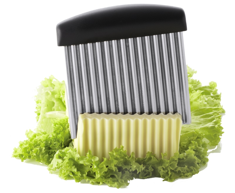 Wellenschneider, Edelstahl, B: 9,5 cm, H: 7 cm