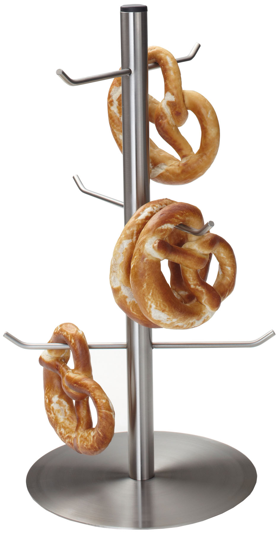 Bretzelständer - Modell 370, 6 Arme für 24 Brezeln, EdSt. 18/10, D: 260 mm, H: 450 mm