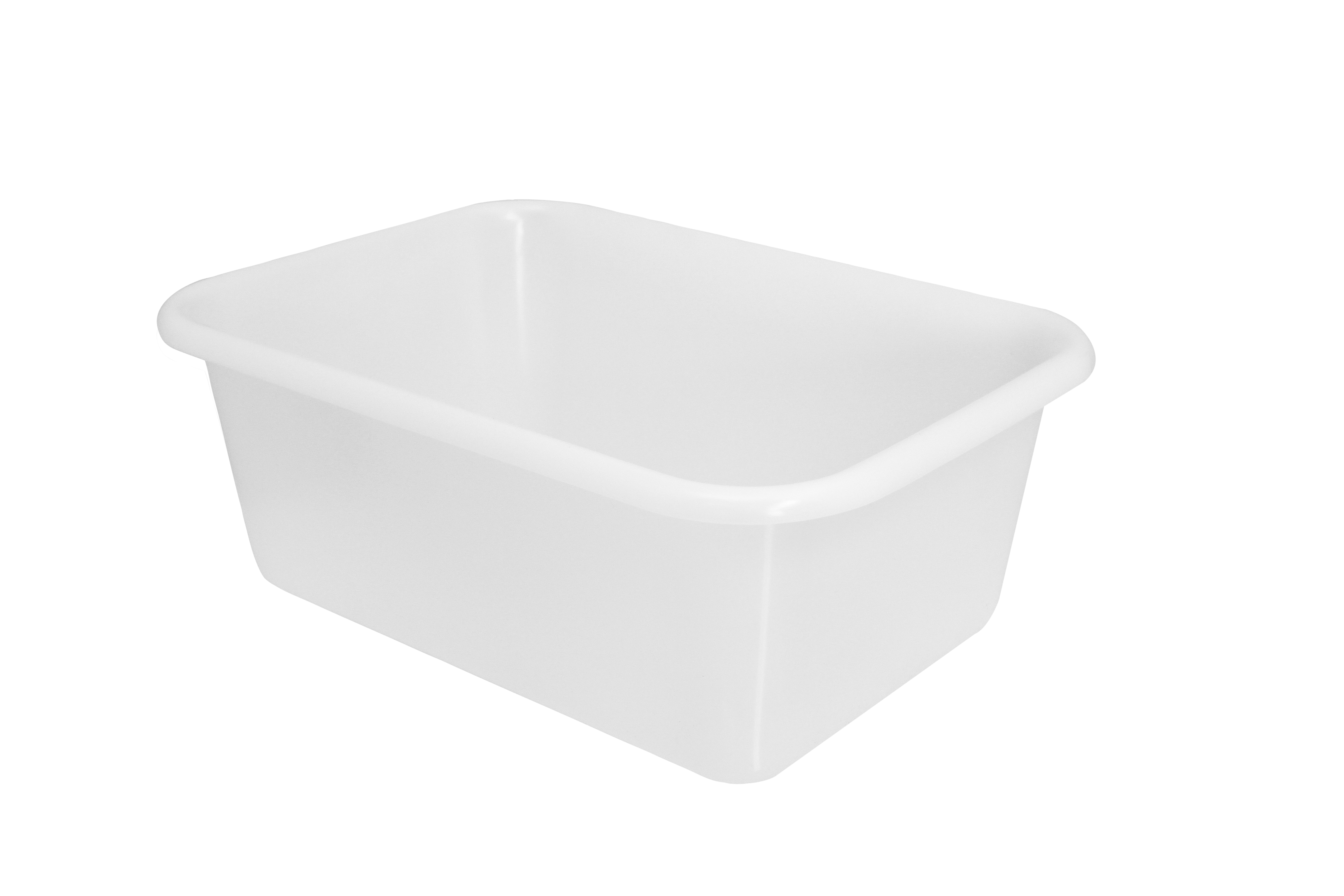 Teigwanne rechteckig, PE weiss, 440 x 320 x 155 mm, Inhalt: 12 ltr.