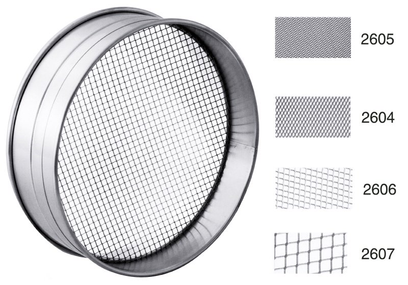 Rundsieb extra fein, D: 35 cm, H: 10 cm, Edelstahl