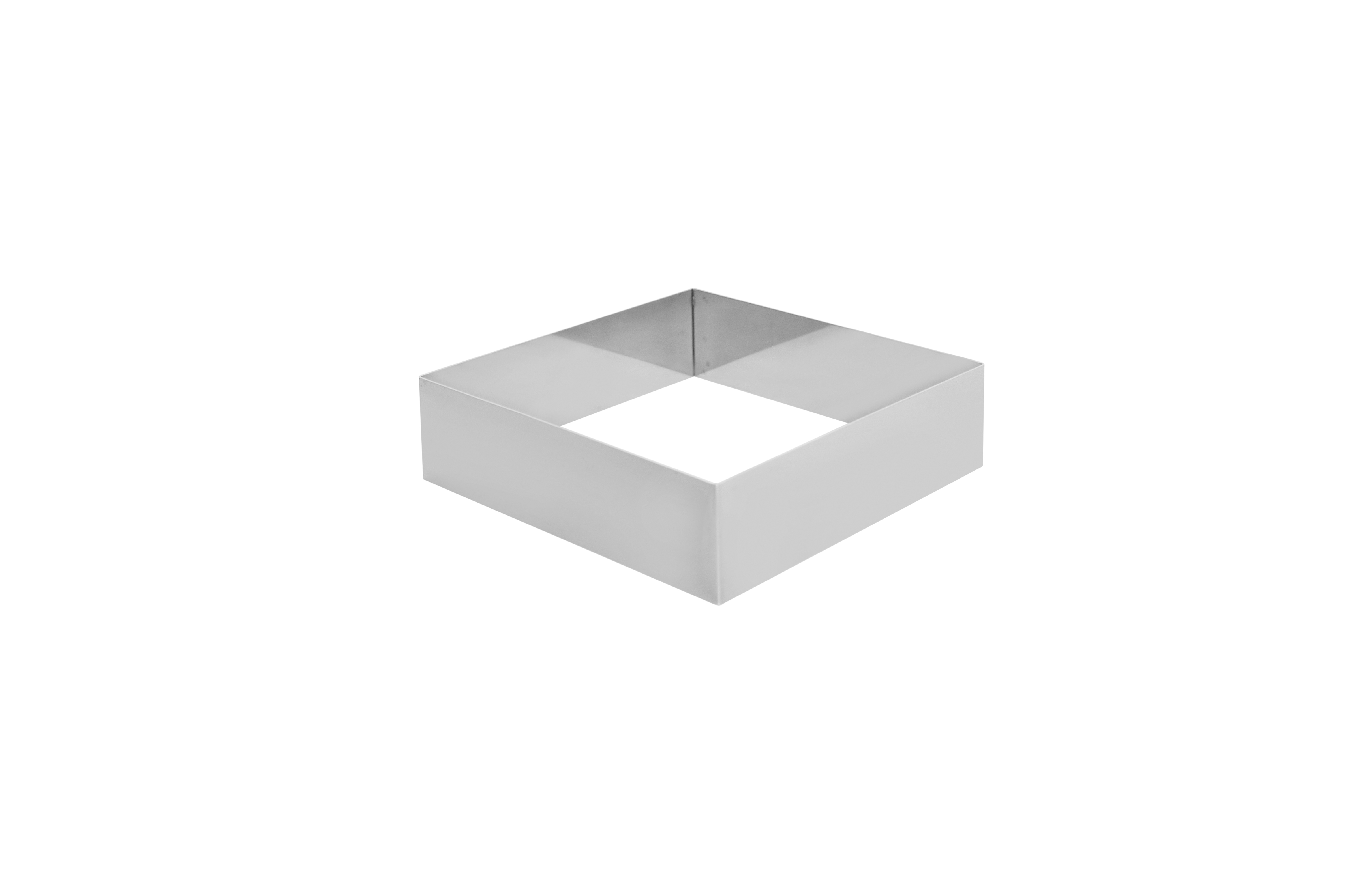 Tortenring Quadrat, Edelstahl, 18 x 18 x 5 cm