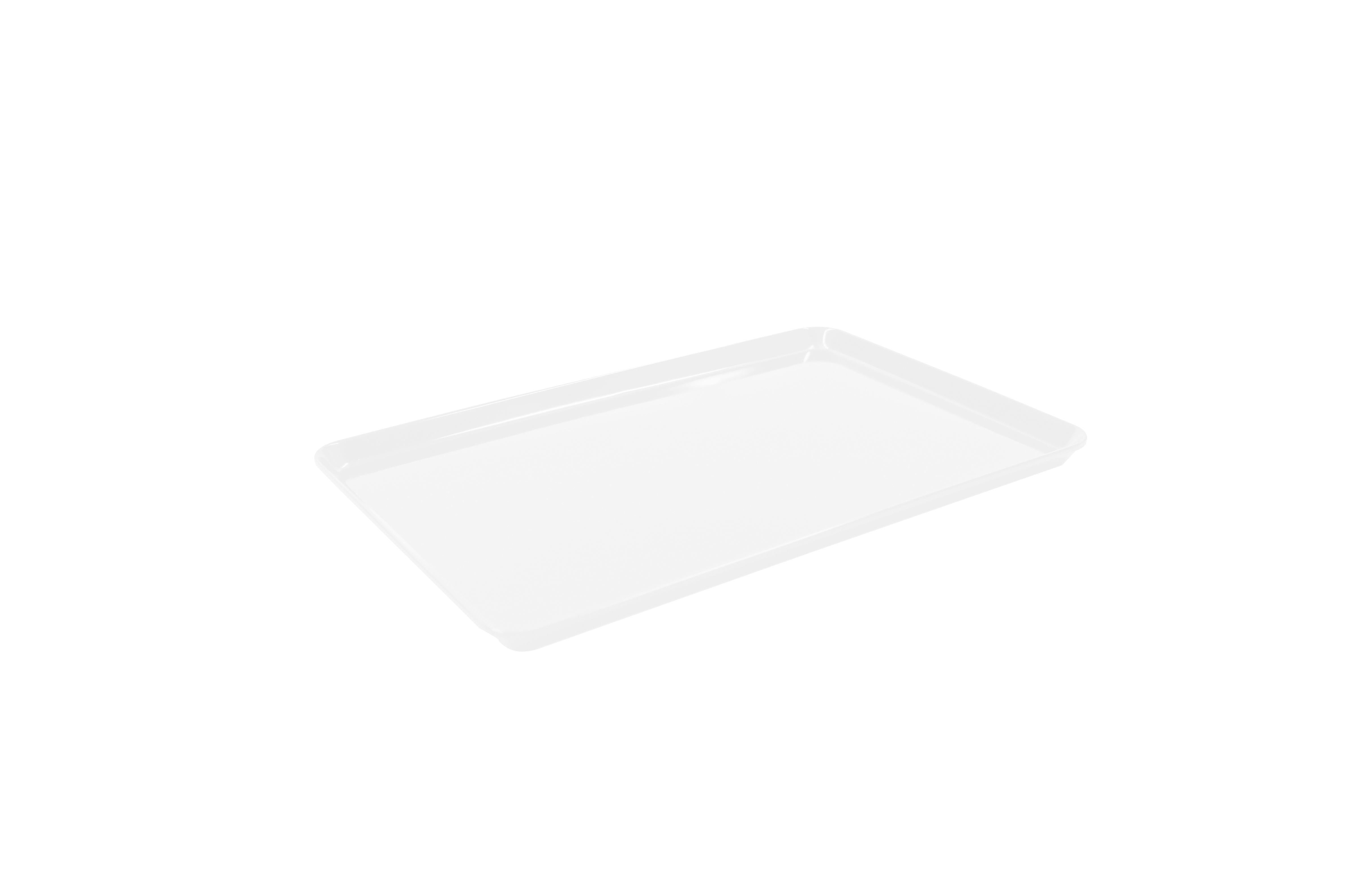 Auslagetabletts aus Melamin, rechteckig, weiss, 420 x 280 x 17 mm