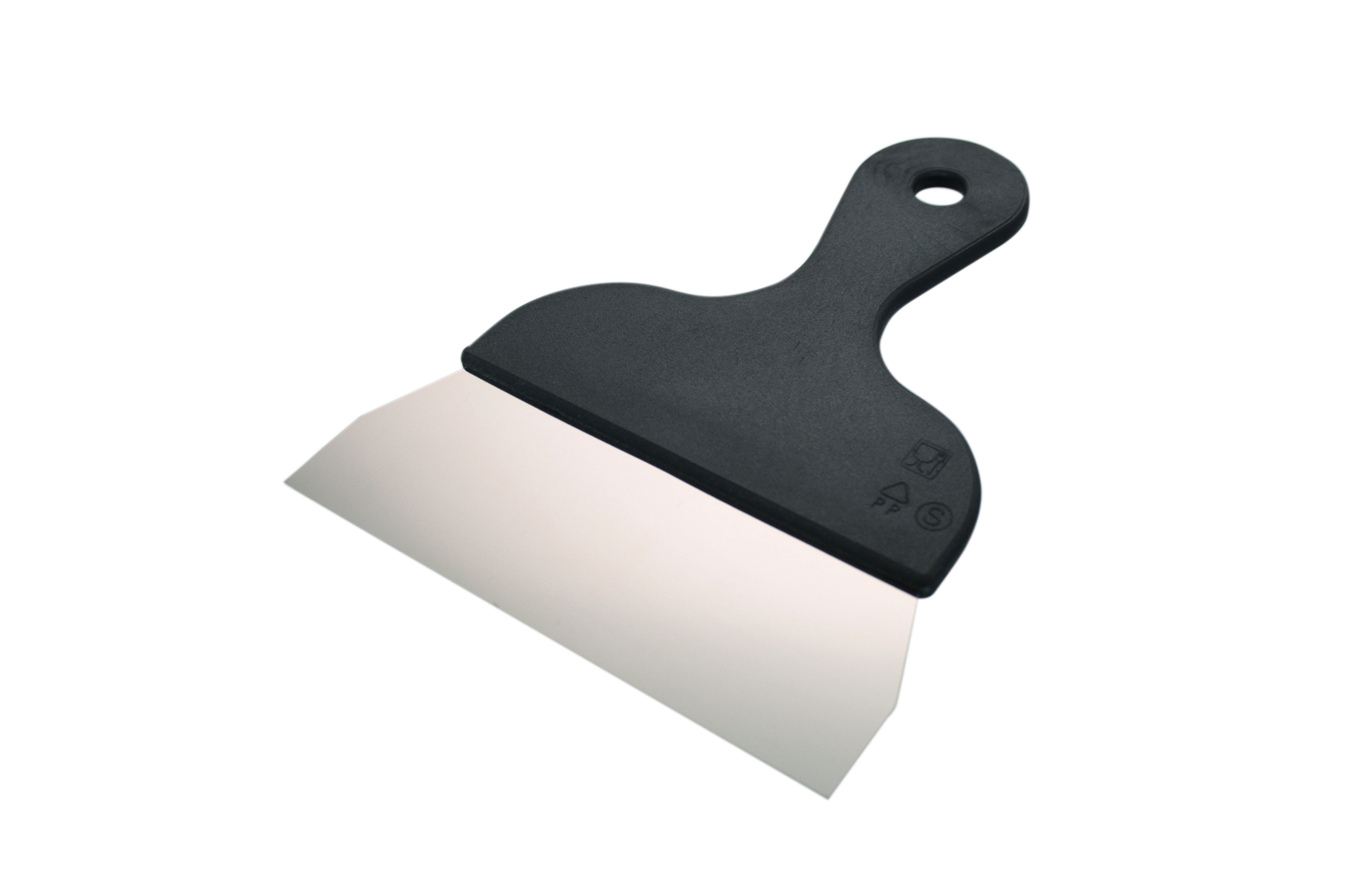 Spachtel, Edelstahl, 170 mm, Griff hart (schwarz)