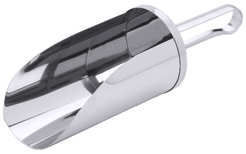 Küchenschaufel mit Flachgriff, I: 2,3 ltr., D: 15 cm, L: 39 cm, Edelstahl