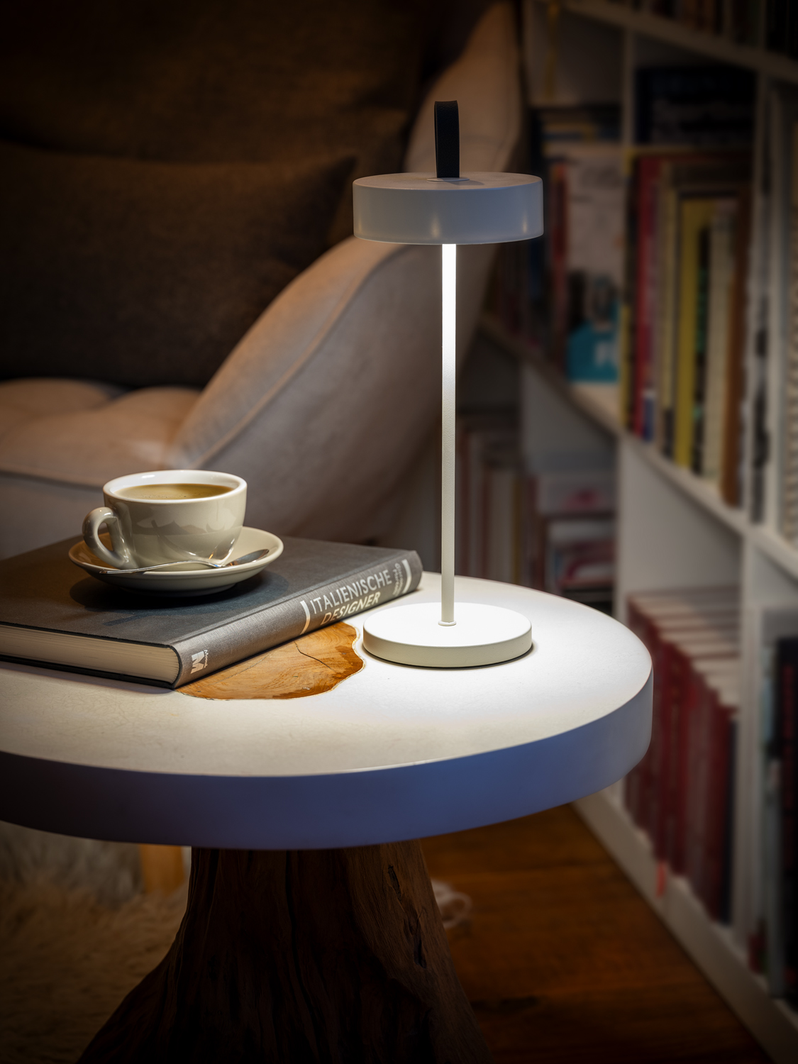 Tischleuchte CLEO, Metall, 1 x LED 2,5 W/ 200 lm, D: 12 cm, H: 30,5 cm, Farbe: whisper white