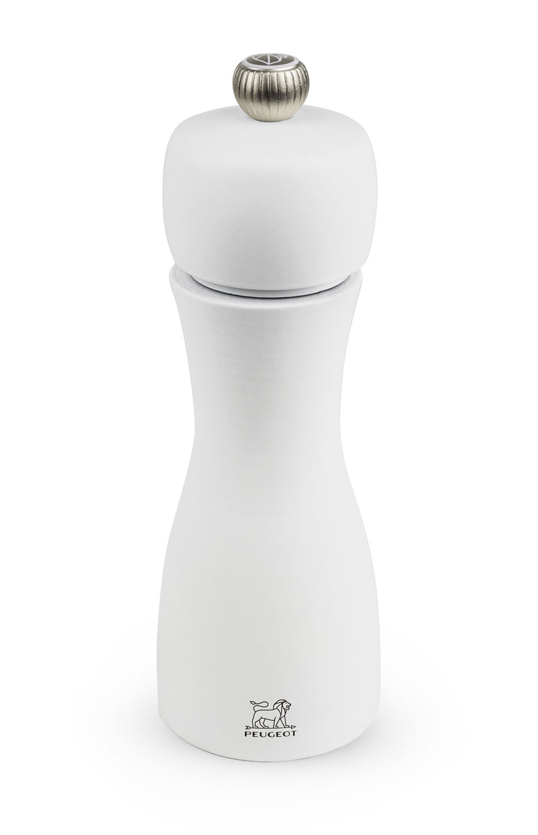 Peugeot : Tahiti Duo  - Pfeffer- und Salzmühle, manuelle Buchenholz-Mühle, Größe: 15 cm, Farbe: schwarz und weiss