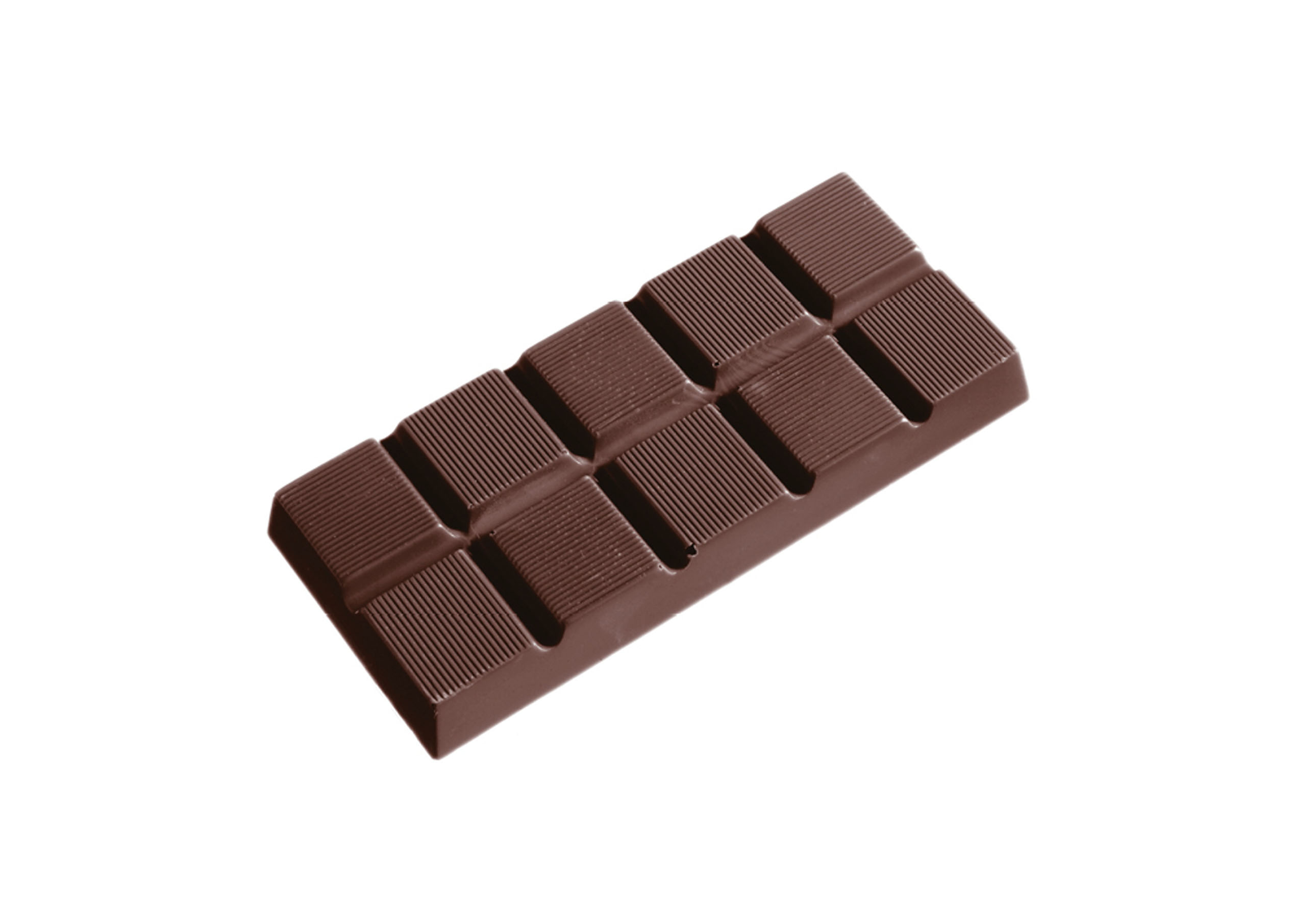 Schokoladen- Form Schokoladentafel, 2 Reihen, 275 x 135 mm, 1 x 5 Stück 117 x 50 x 11 mm