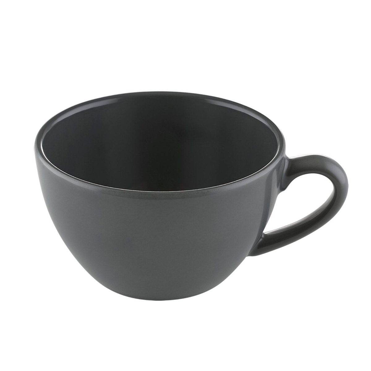 Bauscher, Sandstone : Dekor 700560 Dark Gray Uni - Latte Macchiato-Obere nieder 0,45 ltr.