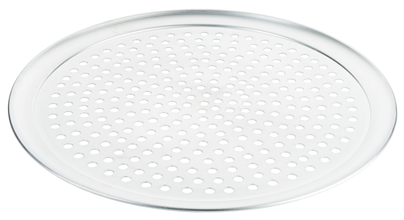 Gelochtes Pizzablech, Alu, H: 1 cm, D: 41 cm