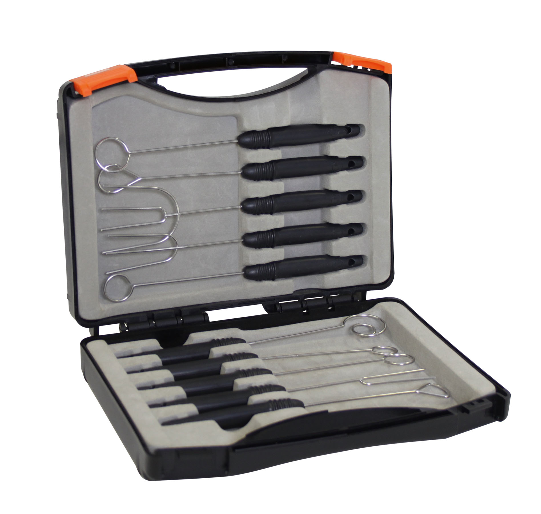 Pralinentunkgabel-Set, 10-teilig, Edelstahl/ Kunststoff, 240 x 195 x 45 mm