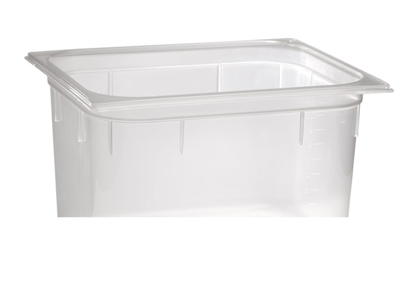 GN 1/1 Behälter 53 x 32,5 cm, Tiefe: 65 mm, Polypropylen, I: 8,5 ltr., milchig