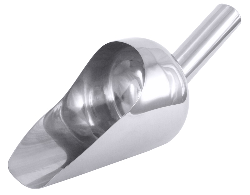 Küchenschaufel mit Hohlgriff, I: 0,8 ltr., D: 11 cm, L: 30 cm, Edelstahl